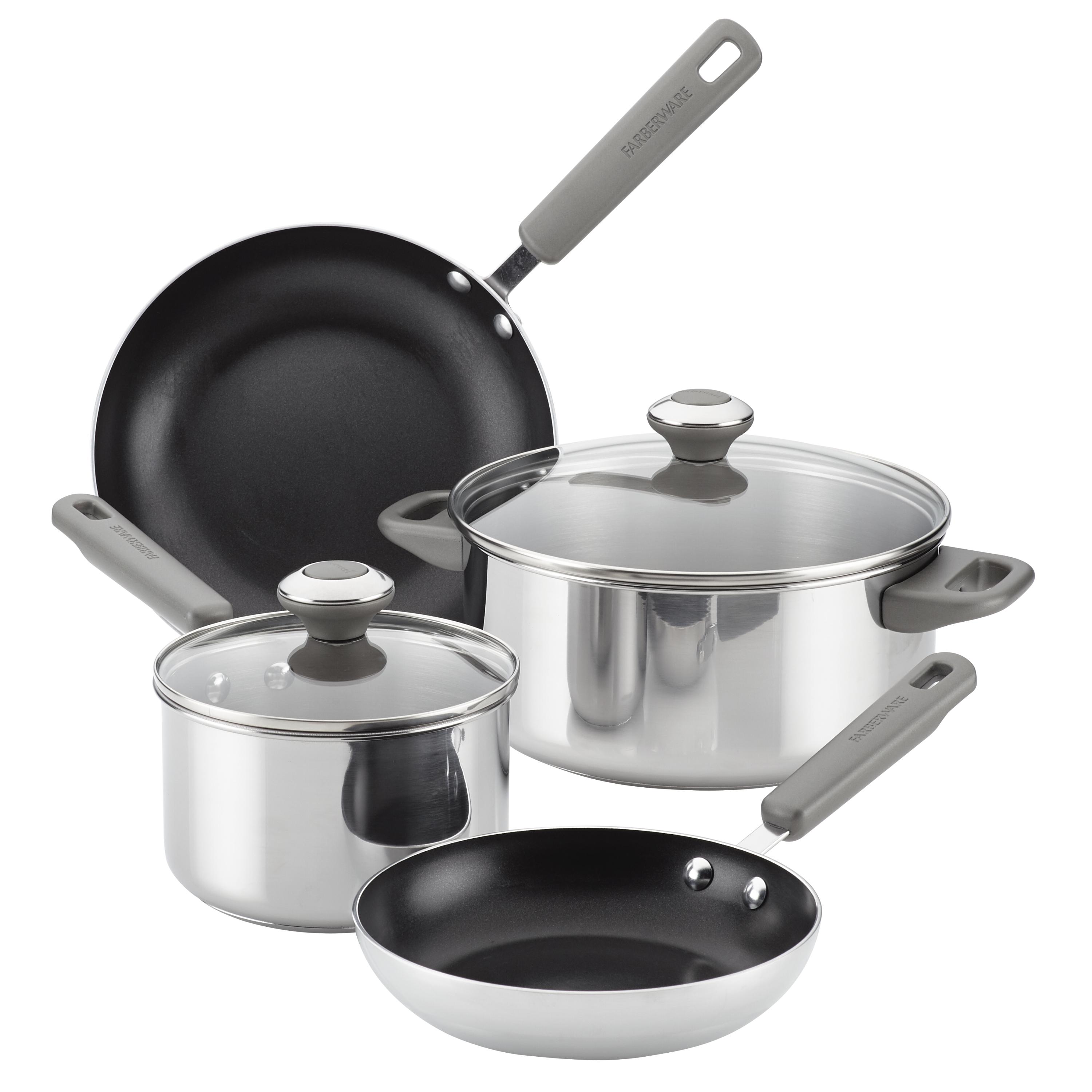 Farberware Stainless Steel Kitchen  Cookware  6 Piece Set  