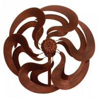 75&quot; Bronze Flower Windmill Stake
