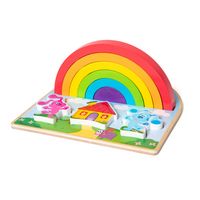 Blues Clues &amp; You! Wooden Rainbow Stacker Puzzle - 9 Pieces