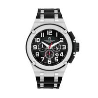 ERCOLE  Men%27s Giorgio Milano Two Tone Watch Silver - Black