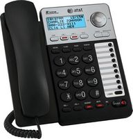 AT&amp;T - AT ML17929 Corded Phone with Caller ID/Call Waiting - Silver/Black