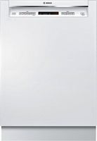 Bosch - 300 Series 24&quot; Recessed Handle Dishwasher with Stainless Steel Tub - White