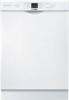 Bosch - 100 Series 24&quot; Front Control Built-In Dishwasher with Stainless Steel Tub - White