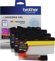 Brother - LC30333PKS XXL Super High-Yield INKvestment 3-Pack Ink Cartridges