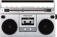 ION Audio - Retro Boombox with AM/FM Radio - Silver