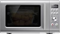 Breville - the Compact Wave™ Soft Close 0.9 Cu. Ft. Microwave - Brushed stainless steel