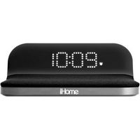iHome - PowerValet - Sleek Alarm Clock with Qi Wireless Charging and USB Charging