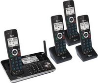 AT&amp;T - 4 Handset Connect to Cell Answering System with Unsurpassed Range - Black