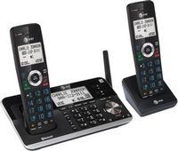 AT&amp;T - 2 Handset Connect to Cell Answering System with Unsurpassed Range - Black