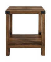 Walker Edison - Rustic Side Table - Rustic Oak