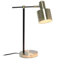 Lalia Home - Mid Century Modern Metal Table Lamp - Antique Brass