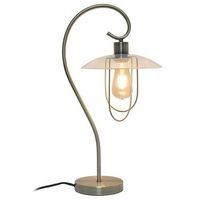 Lalia Home - Modern Metal Scroll Table Lamp - Antique Brass
