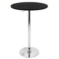 LumiSource - Adjustable Bar Table - Black/Silver