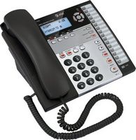 AT&amp;T - 1040 4-Line Expandable Corded Small Business Telephone - Black/White