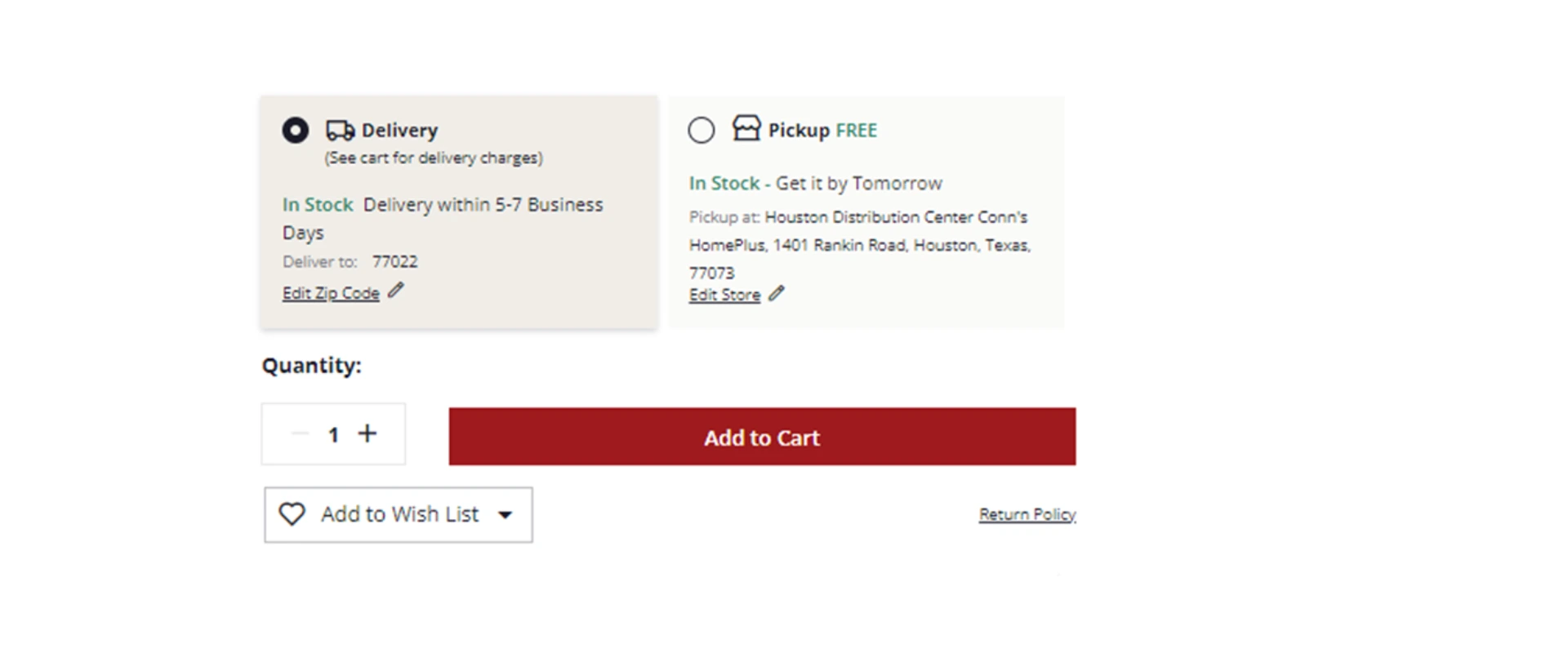 Placing an Order Online at Conn’s HomePlus