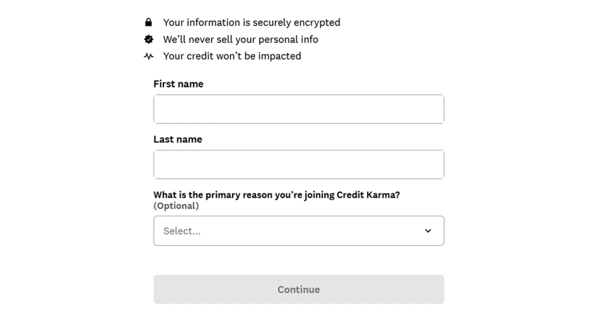 Placing an Order with Credit Karma
