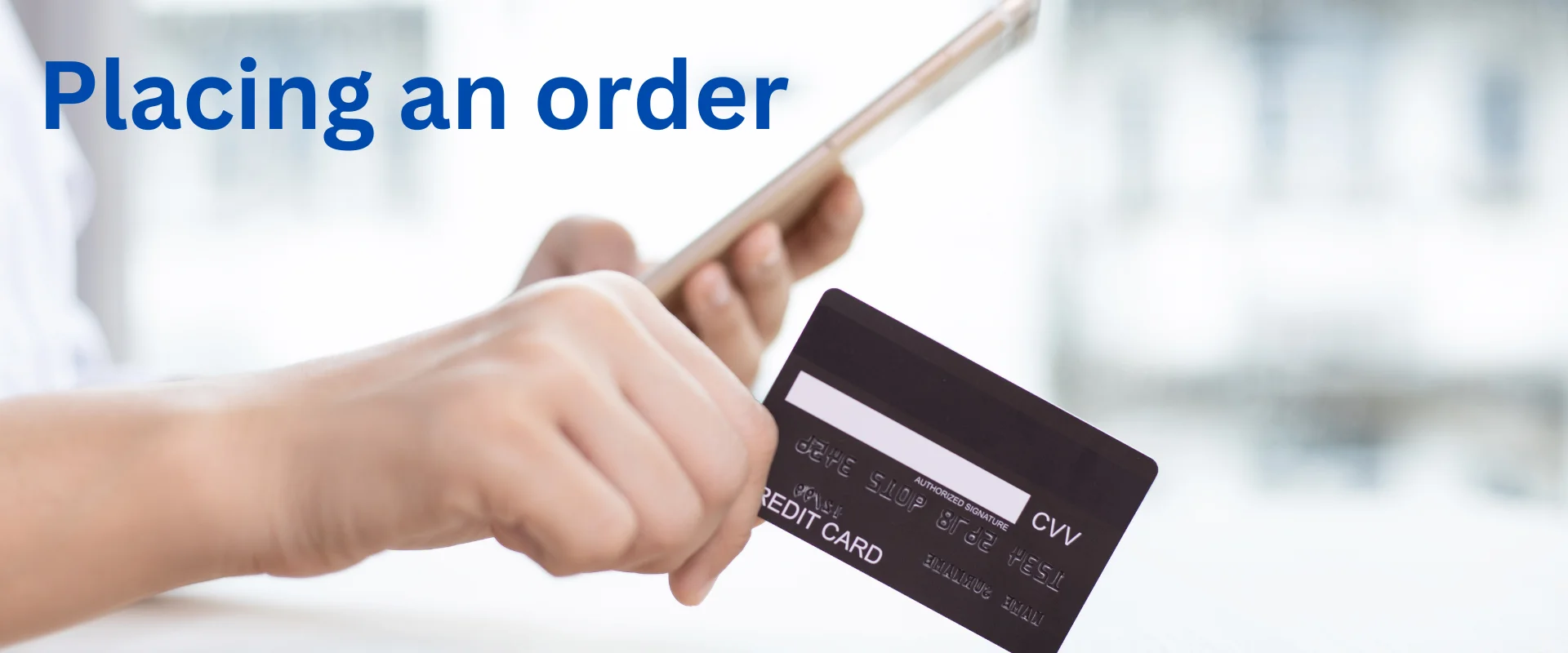 Placing an order with screenshots