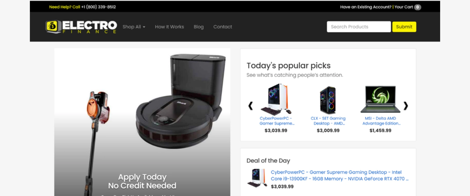 Placing an Order at Electro Finance Placing an Order at Electro Finance