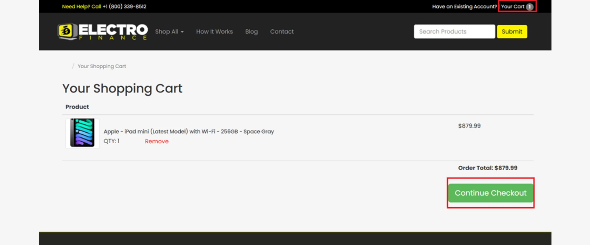 Placing an Order at Electro Finance Placing an Order at Electro Finance