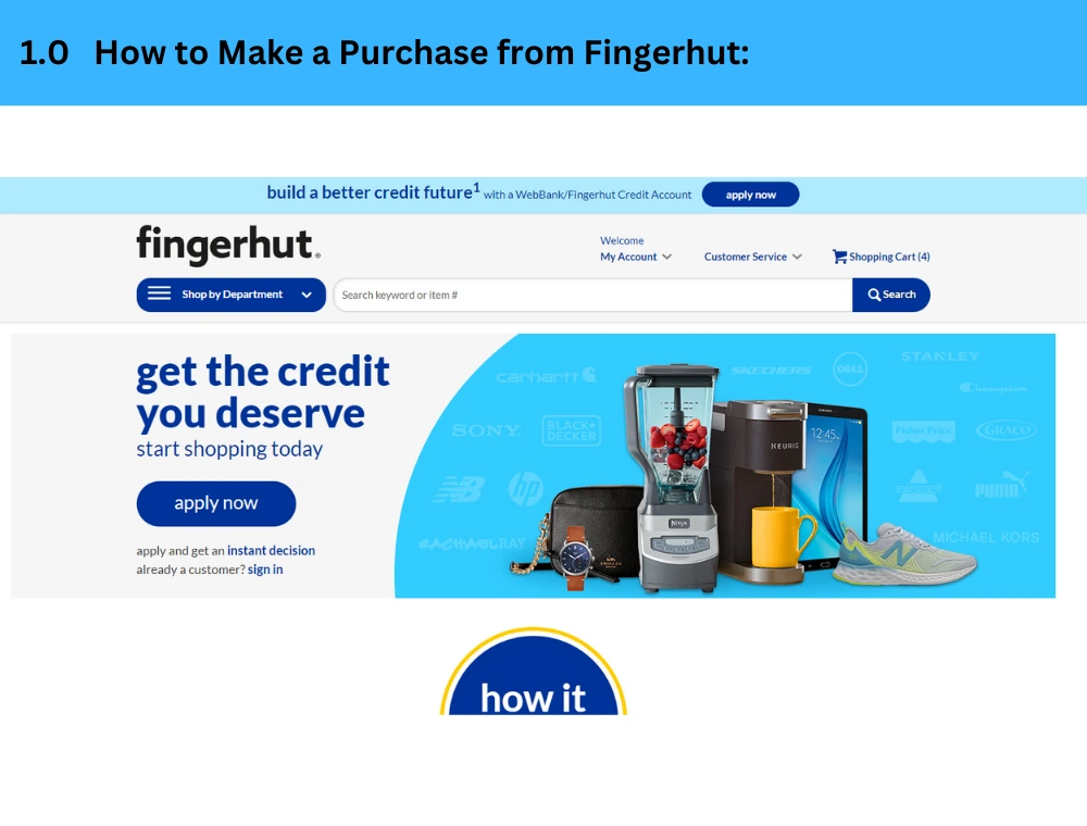 How to Make a Purchase from Fingerhut: