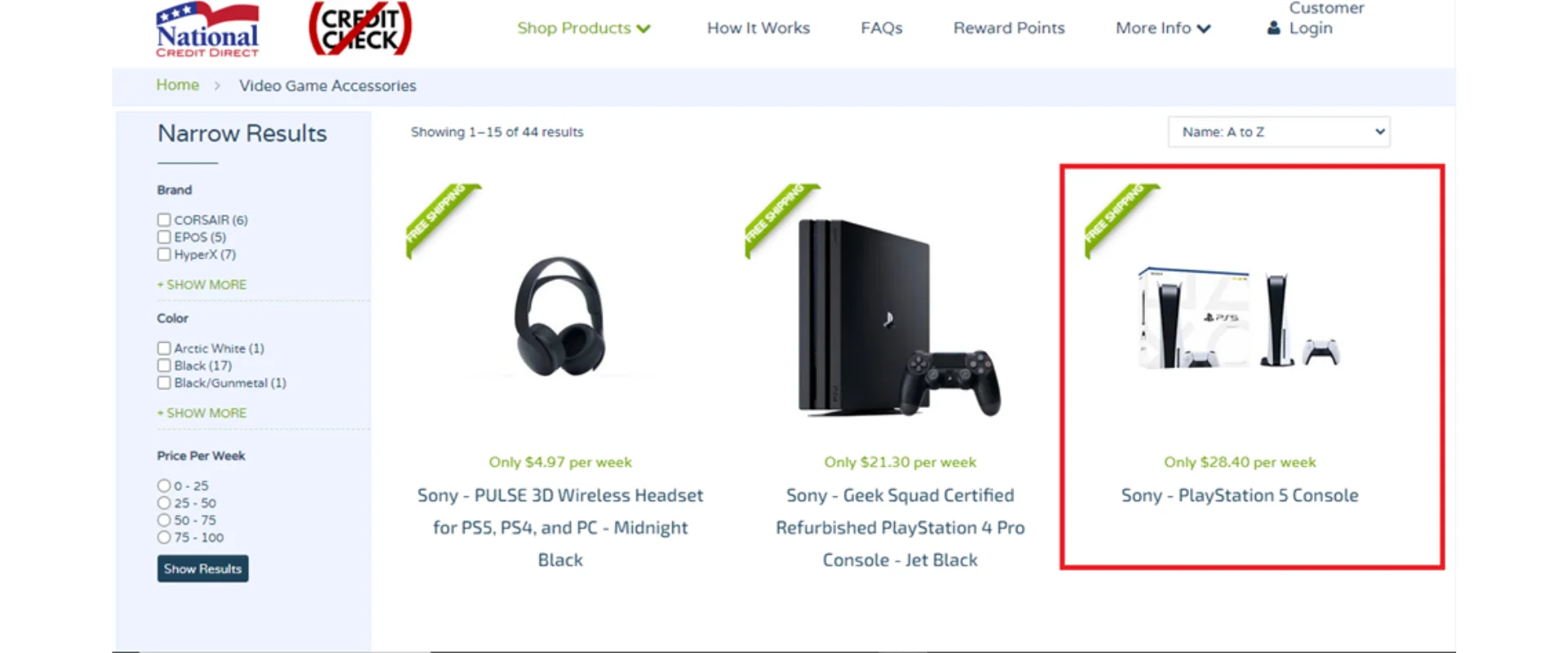 Step 3: Select the Product