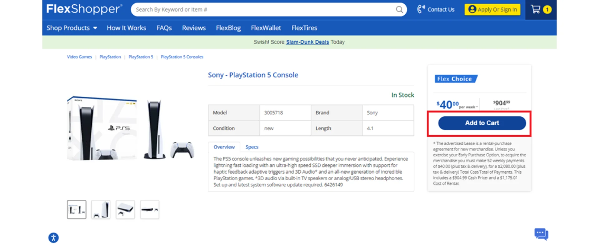 Step 3: Select the Product and Add it to Cart