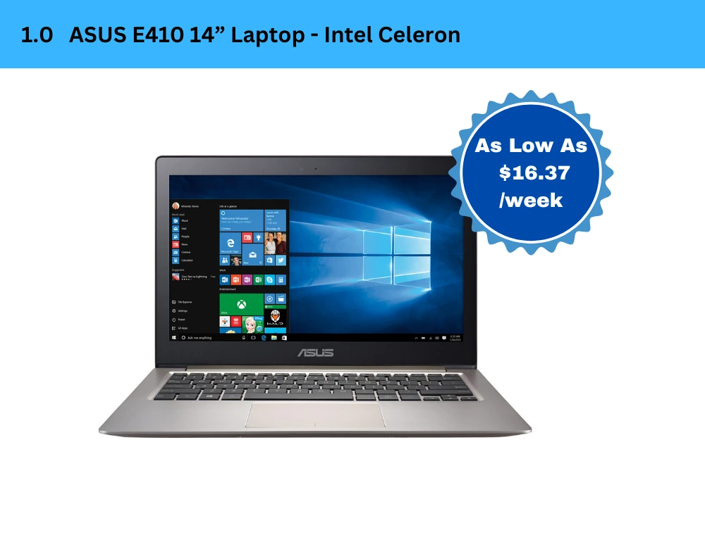 ASUS E410 14 inch Laptop - Intel Celeron