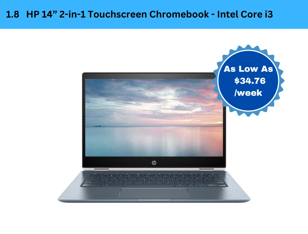 HP 14 inch 2-in-1 Touchscreen Chromebook - Intel Core i3