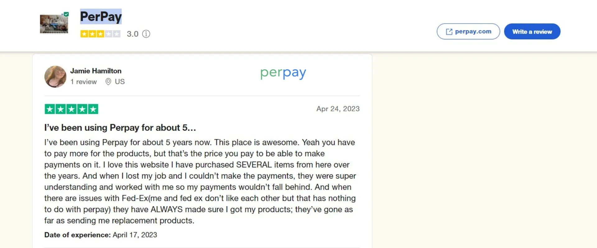 Perpay Reviews from Real Customers
