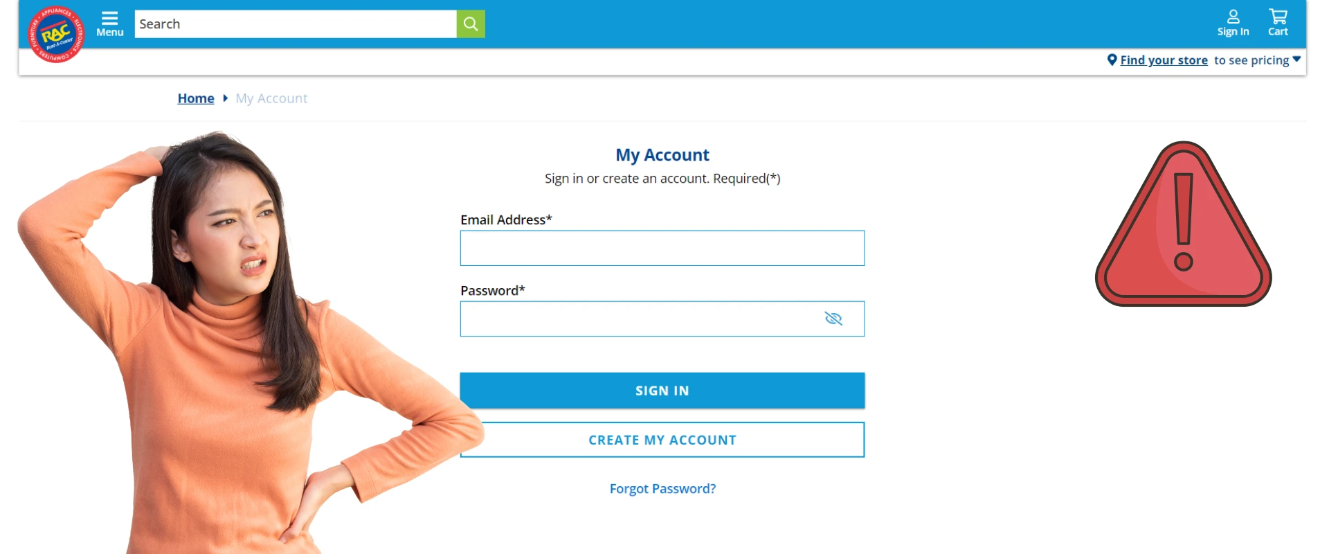 Troubleshooting common Rent-A-Center login problems Troubleshooting common Rent-A-Center login problems