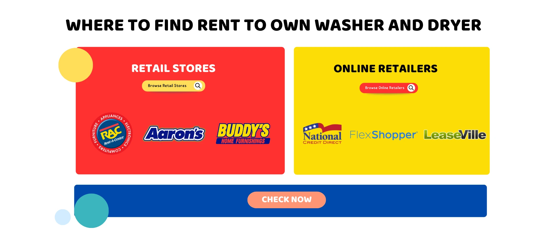 Where to Find Rent to Own washer and dryer