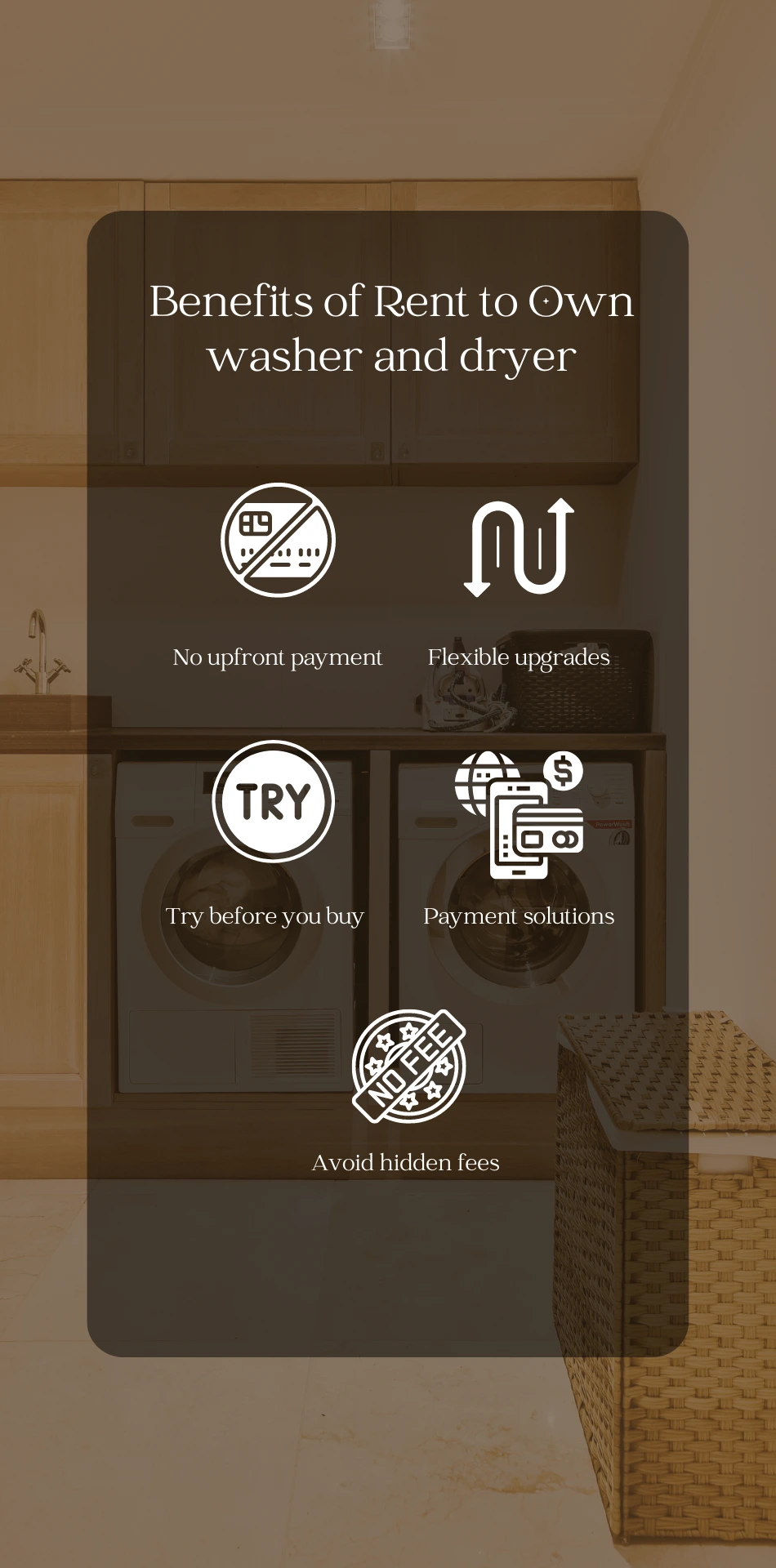 Benefits of Rent to Own washer and dryer