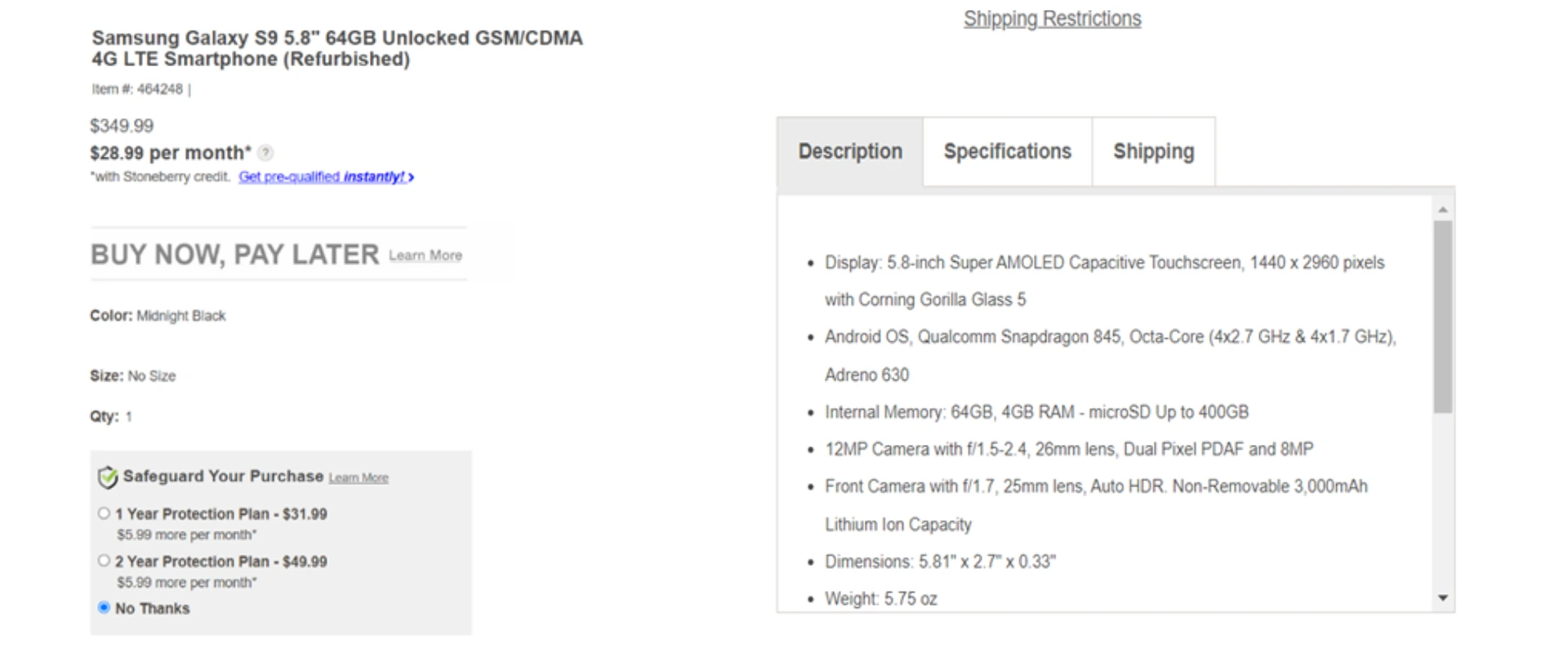 Step 4: View the Product Details and Payment Payments Step 4: View the Product Details and Payment Payments